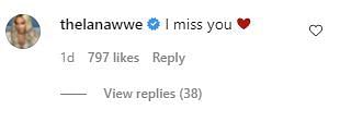 लाना ने अपने साथी Raw सुपरस्टार के पोस्ट पर दिया भावुक जवाब