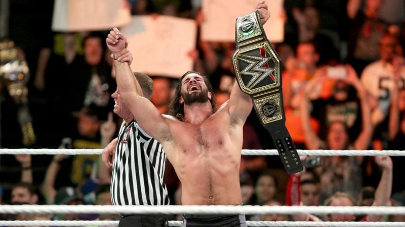 Seth Rollins defeated Roman Reigns to win the WWE World Heavyweight Championship at Money in the Bank 2016