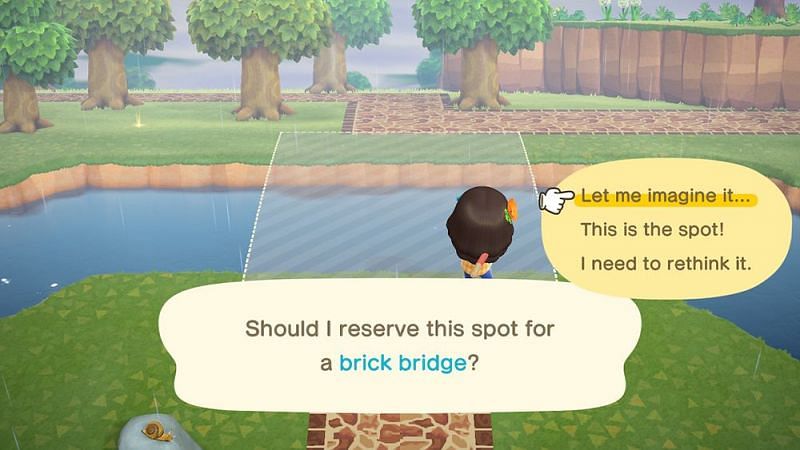 Building a bridge in Animal Crossing. Image via Super Parent