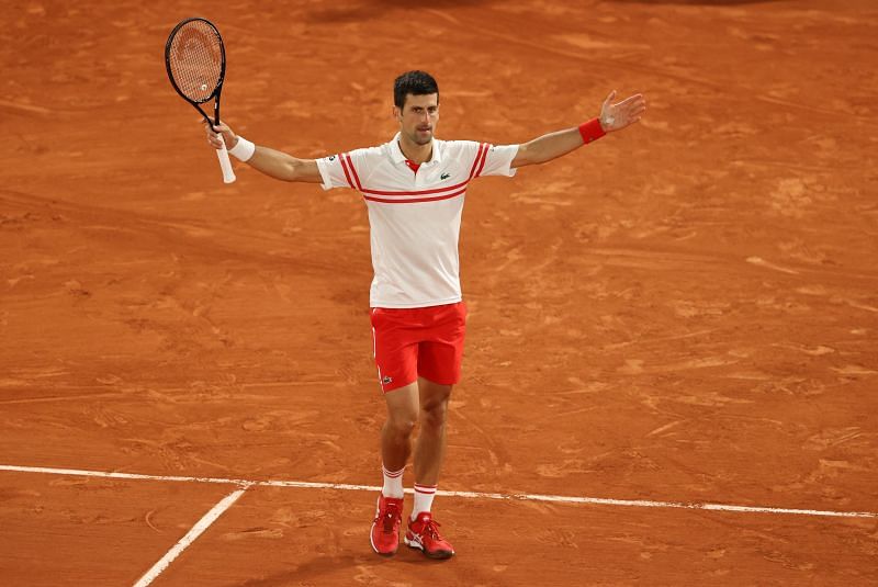 Novak Djokovic at Roland Garros 2021