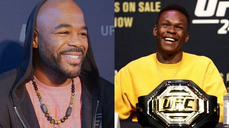 Rashad Evans (left), Israel Adesanya (right) [Photo credit: @sugarashadevans on Instagram]