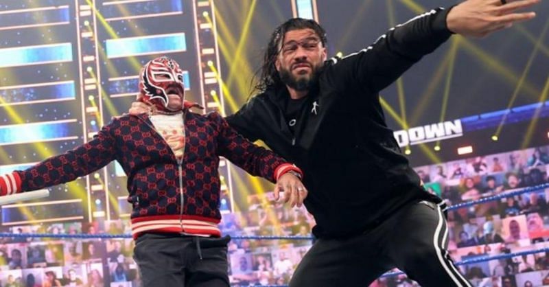 Rey Mysterio and Roman Reigns