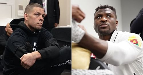 Nate Diaz (left) and Francis Ngannou (right) [Image Credits: Nate Diaz and Francis Ngannou's Instagram]