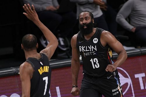 Brooklyn Nets stars James Harden and Kevin Durant