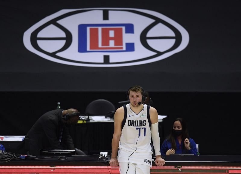 Luka Doncic #77 of the Dallas Mavericks