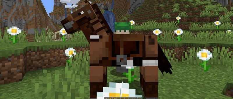 A brown horse with leather armor (Image via Mojang)