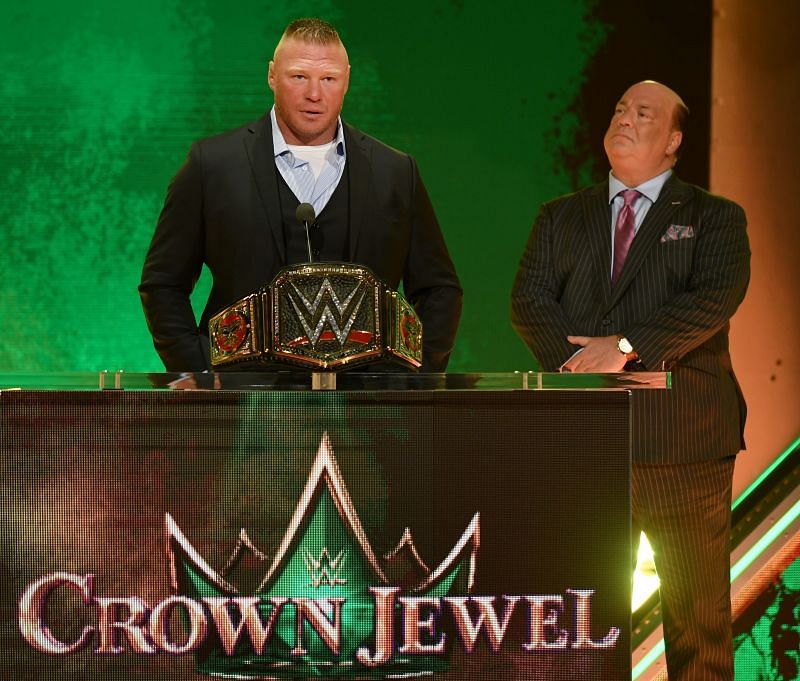 Brock Lesnar as WWE Champion at Crown Jewel