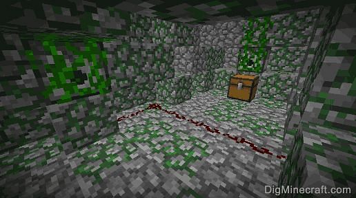 Minecraft jungle temples have good traps in them. Image via Dig Minecraft\