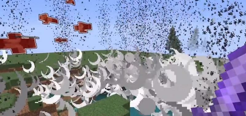 A massive explostion, killing dozens of mobs all at once (Image via u/Eve4016 on Reddit)
