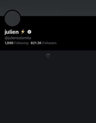 Julien's Twitter account right now (Image via Twitter)