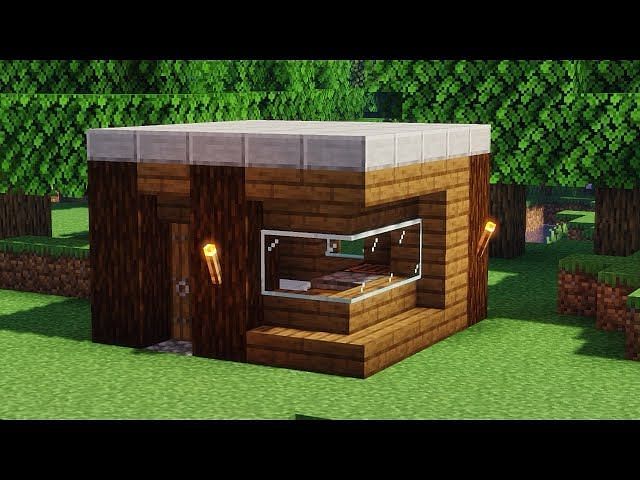 Small house in Minecraft. Image via Sportskeeda