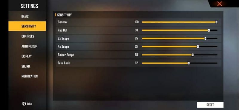 Best Free Fire sensitivity settings for headshots for low-end devices (Image via Free Fire)