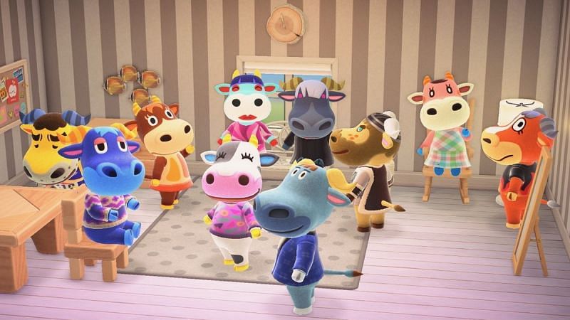 Cow villagers in Animal Crossing: New Horizons (Image via Nookipedia)