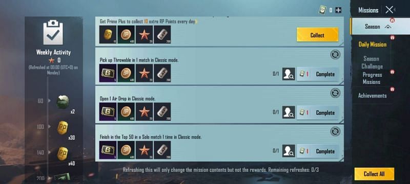 Players can complete daily missions