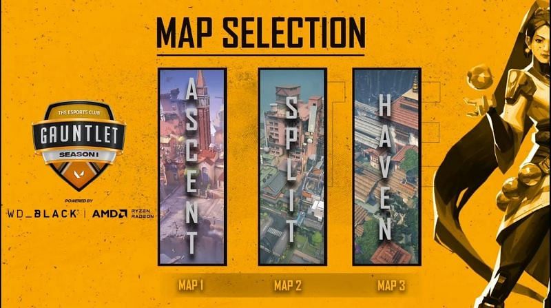 Team Fangs vs The Esports Team Selected Maps (Image via YouTube/The Esports Club)