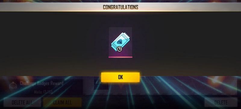 Diamond Royale Voucher is the second reward