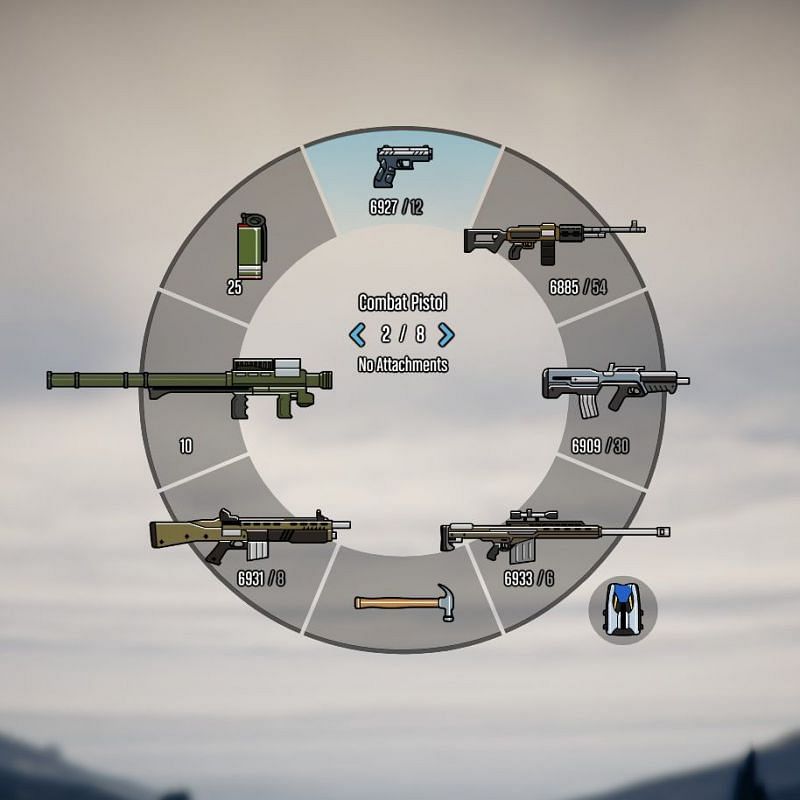 An example of colored weapon icons (Image via GTA5-mods.com)