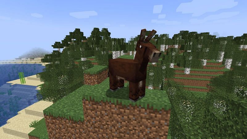 A Mule (Image via Minecraft)