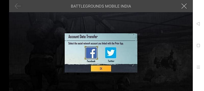 Players need to select the social media account they used for PUBG Mobile