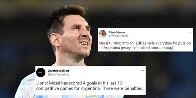 Twitter explodes as Lionel Messi and Argentina are held to a 2-2 draw against Colombia