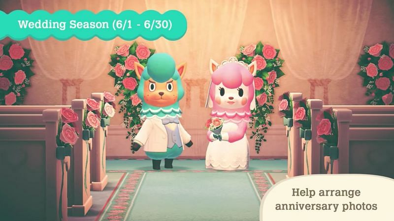 Wedding season in Animal Crossing. Image via Animal Crossing Wiki