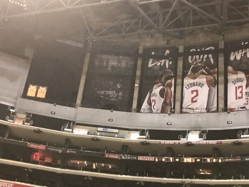 LA Clippers rafters at Staples Center