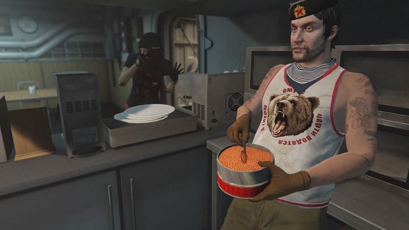 Pavel can eat good food in GTA Online, but the player cannot (Image via GTA Online Reddit)