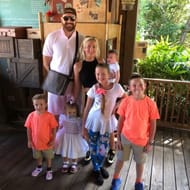 Tyson Fury with his wife Paris Fury and children