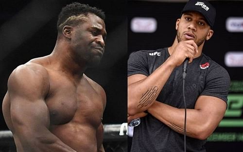 Francis Ngannou (left); Ciryl Gane (right)