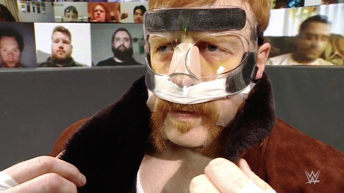 Sheamus with his face mask