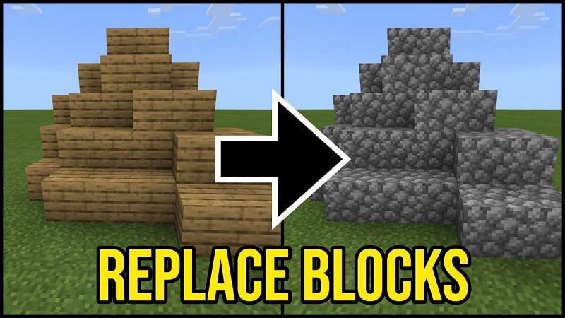 Mass blocks can be replaced in Minecraft via using the replace command with WorldEdit (Image via YouTube, VIPmanYT)