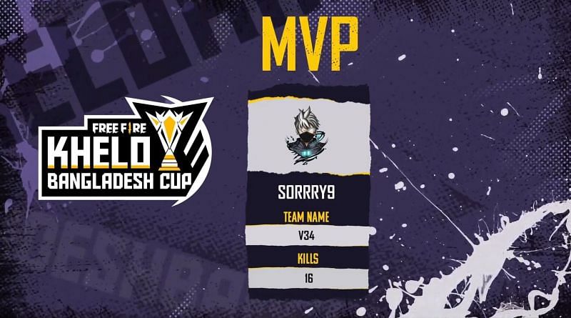 Sorry9 was the MVP of Free Fire Khelo Bangladesh cup