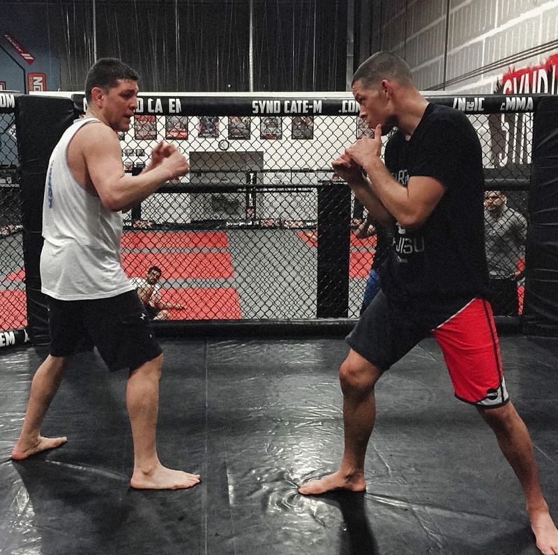 Nick and Nate Diaz sparring