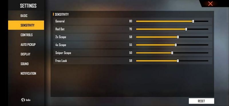 The best sensitivity for one-tap headshots and quicker reflexes in Free Fire
