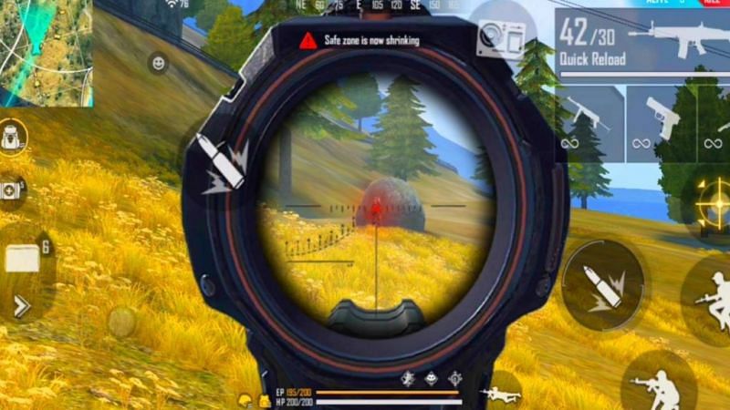 Scoping in helps zoom in on targets (Image via Arrow Gaming, YouTube)