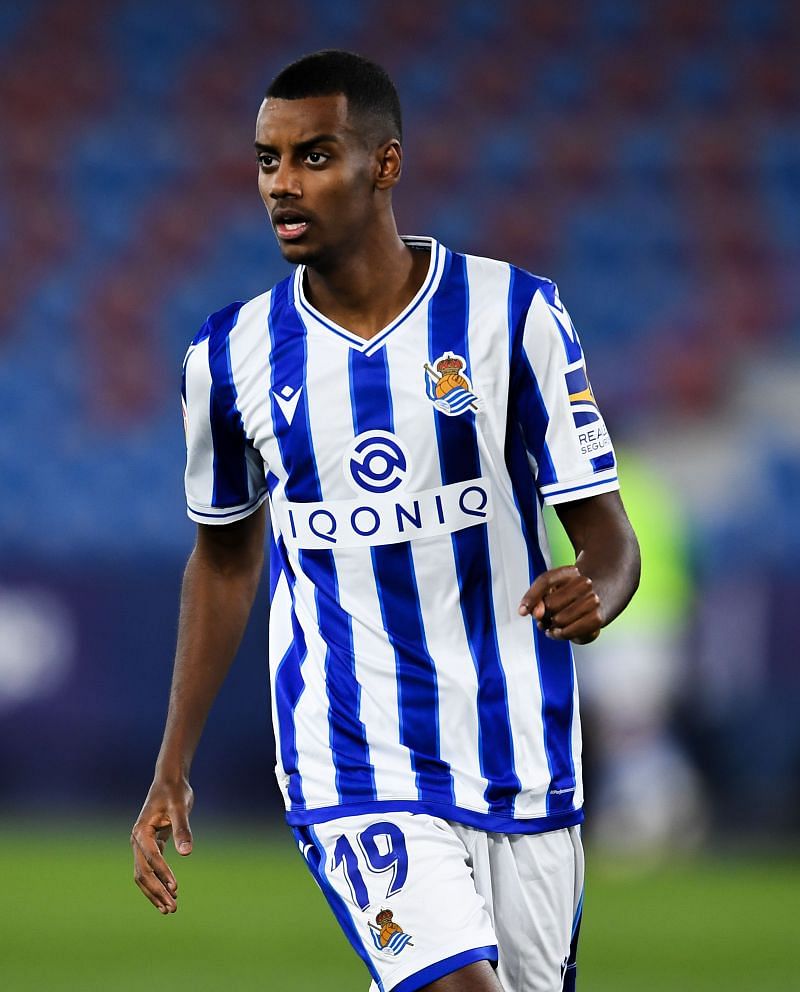 Alexander Isak in action for Real Sociedad during the 2020-21 La Liga season