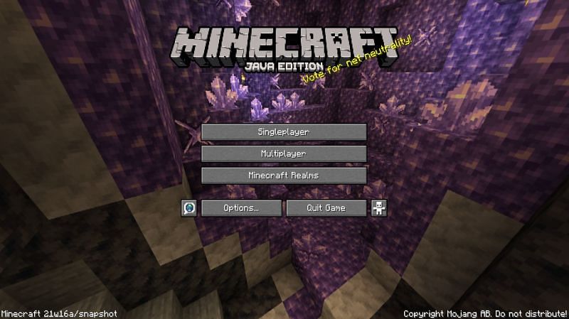 New 1.17 screen (Image via Minecraft)