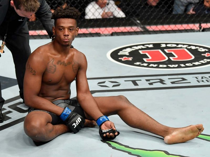 Jamahal Hill got his arm snapped at UFC 263 [Photo courtesy: @barstoolsports on Twitter]