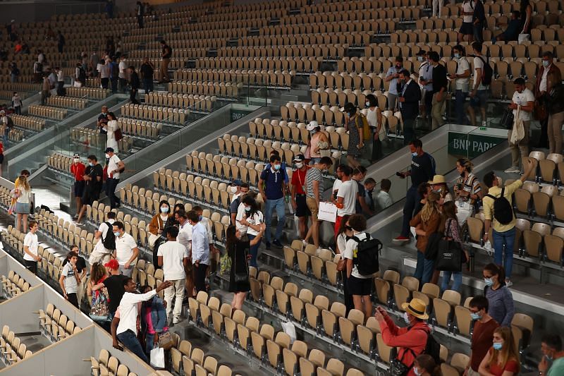 Fans are made to leave the Novak Djokovic&#039;s quarterfinal match midway due to curfew restrictions