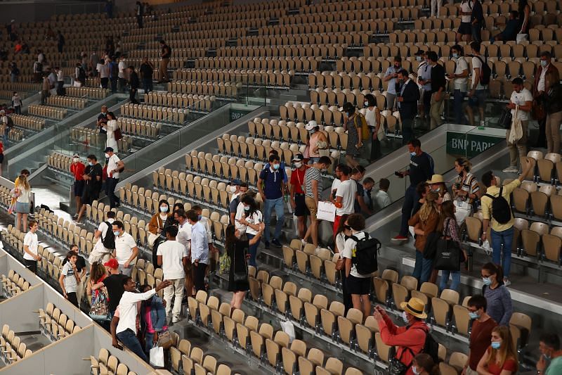 Fans are made to leave the Novak Djokovic's quarterfinal match midway due to curfew restrictions