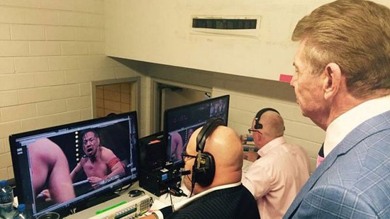 Vince McMahon backstage at NXT Takeover: Dallas in 2016