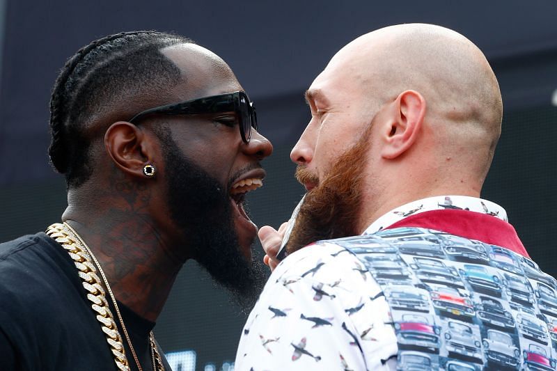 Deontay Wilder (left) and Tyson Fury (right)