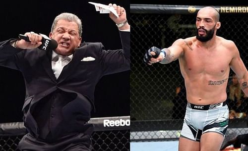 Bruce Buffer (left); Bruno Silva (right)