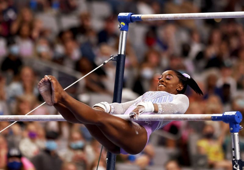 Simone Biles at the 2021 US. Gymnastics National Championships