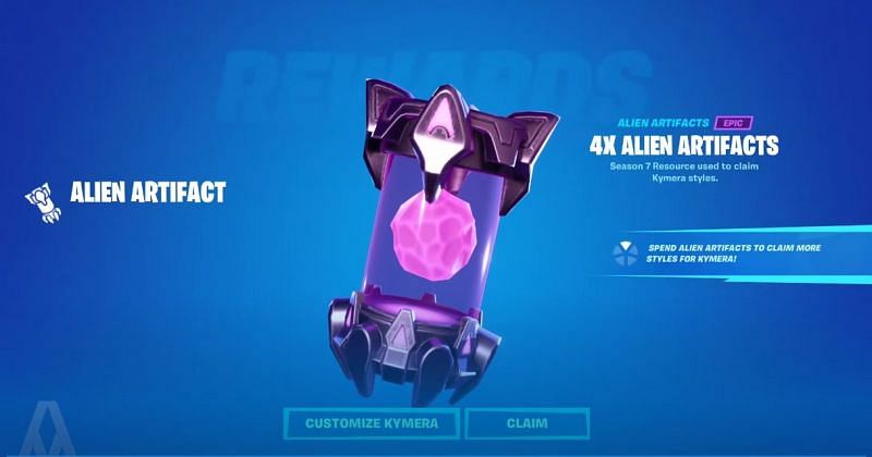 Fortnite Season 7 Where To Find All Alien Artifacts And Unlock Kymera S Custom Style