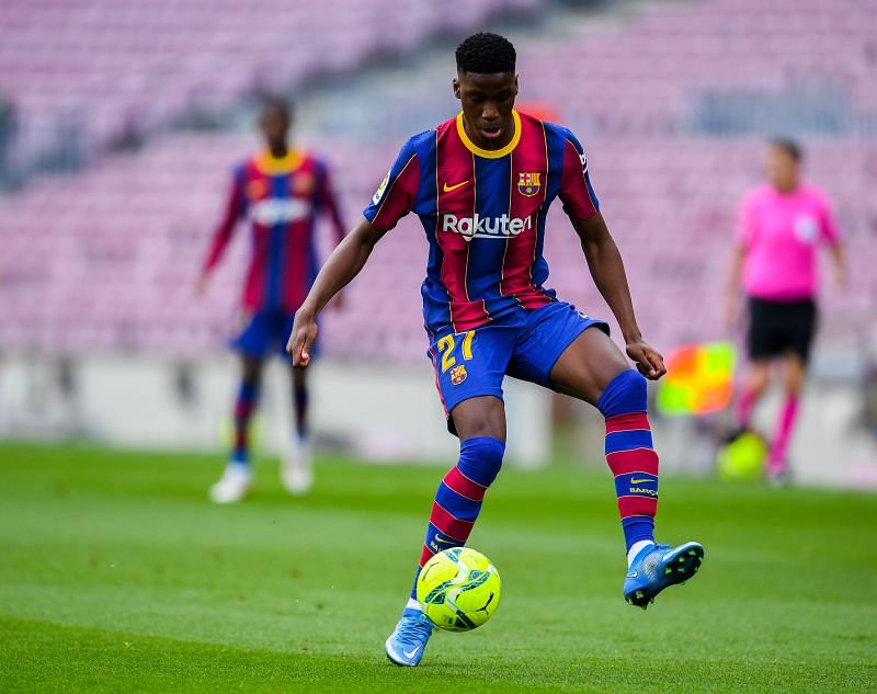 Ilaix Moriba has made 18 appearances for Barcelona. (Photo by David Ramos/Getty Images)