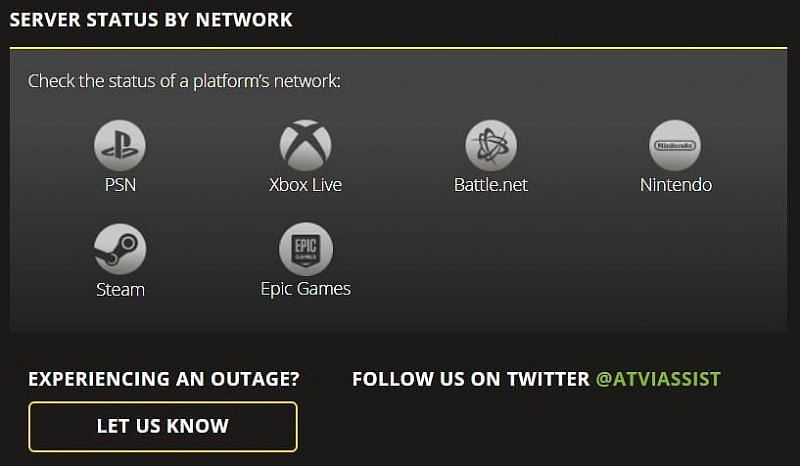 Activision support website (Image via Activision)