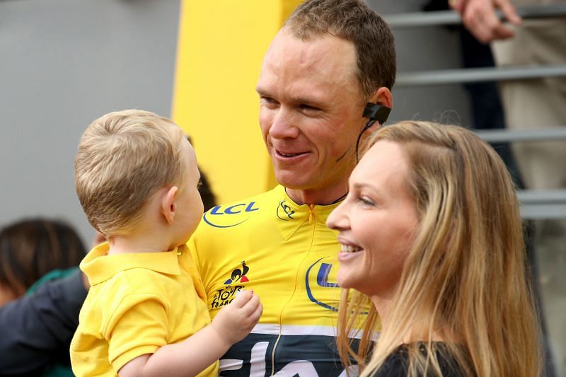 Chris Froome after winning the yellow jersey at the end Tour de France 2017 - Stage Twenty One