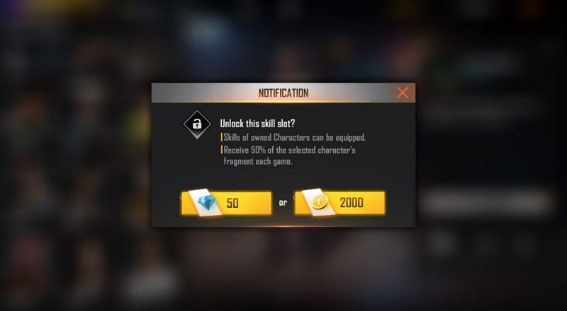 Users are required to purchase the skill slots for creating the character combinations