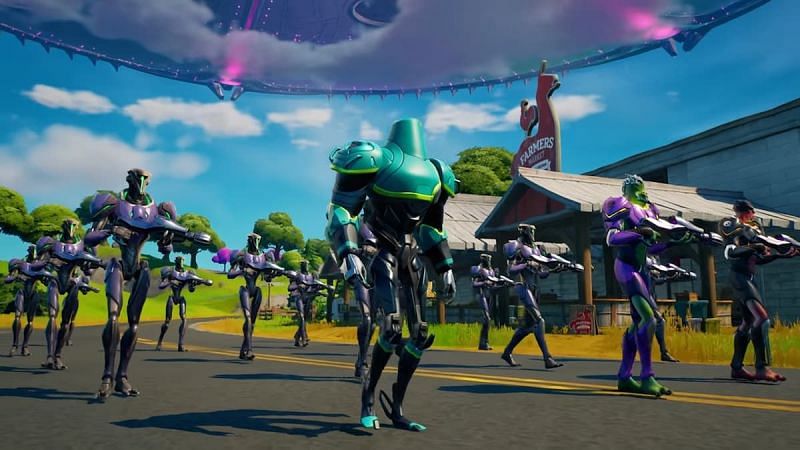 Witness aliens in Fortnite Chapter 2 Season 7 (Image via Epic Games)